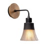 Opviq Lámpara de Pared N-129 Aplique de Hierro y Cristal Negro para Elegancia Moderna